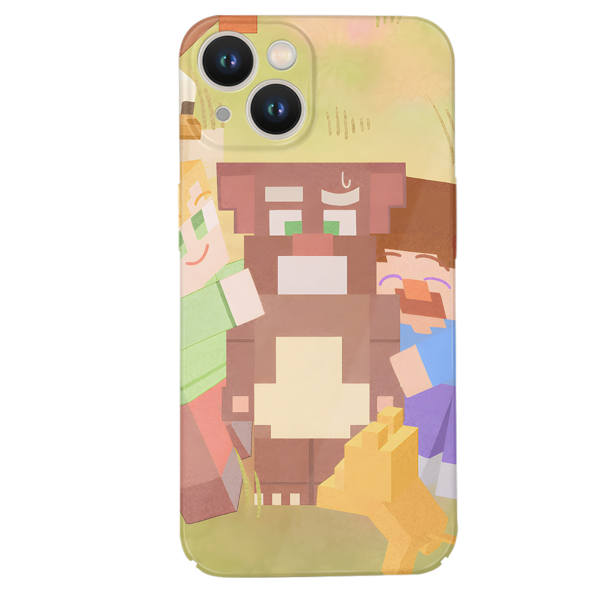 （画像用） マインクラフト ブロックの世界 Minecraft MC Block world 【iPhone 14シリーズ対応】ハードケース
